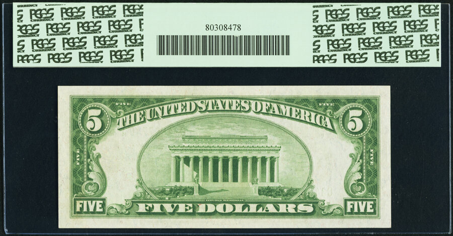 image for: Fr. 1952-C $5 1928B Federal Reserve Note. PCGS Gem New 66PPQ....