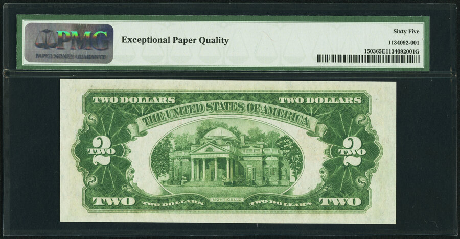 image for: Fr. 1503 $2 1928B Legal Tender Note. PMG Gem Uncirculated 65 EPQ....