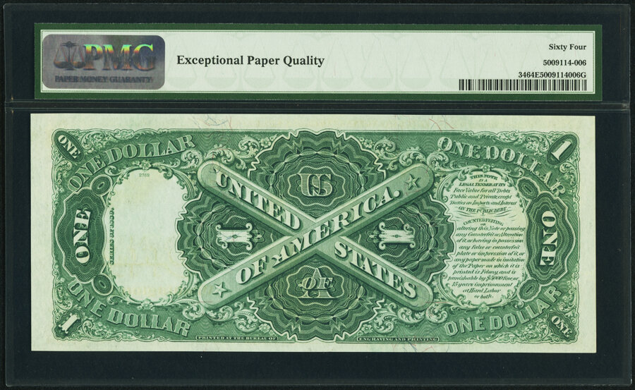 image for: Fr. 34 $1 1880 Legal Tender PMG Choice Uncirculated 64 EPQ....