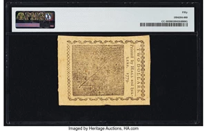 image for: Continental Currency January 14, 1779 $2 PMG About Uncirculated 50....