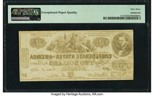 image for: CT42/334 $2 1862 Counterfeit PMG Choice Uncirculated 63 EPQ....