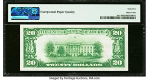 image for: Fr. 2051-J $20 1928A Federal Reserve Note. PMG Gem Uncirculated 65 EPQ....