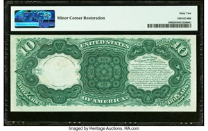 image for: Fr. 108 $10 1880 Legal Tender PMG Uncirculated 62....