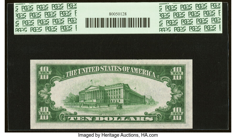image for: Fr. 1702 $10 1934A Silver Certificate. PCGS Gem New 66PPQ....