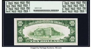 image for: Low Serial Number 14 Fr. 1860-G $10 1929 Federal Reserve Bank Note. PCGS Very Choice New 64PPQ....
