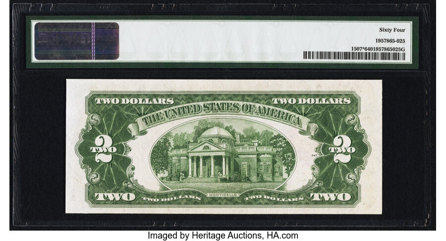 image for: Fr. 1507* $2 1928F Legal Tender Star Note. PMG Choice Uncirculated 64....