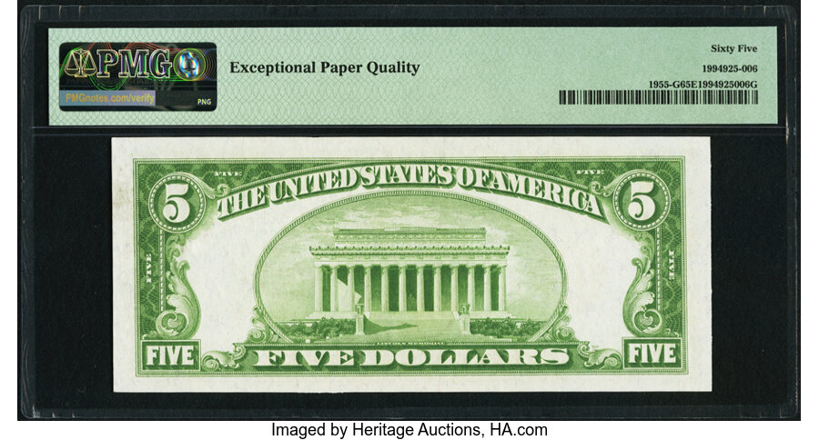 image for: Fr. 1955-G $5 1934 Federal Reserve Note. PMG Gem Uncirculated 65 EPQ....