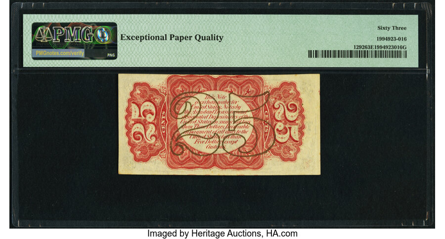 image for: Fr. 1292 25¢ Third Issue PMG Choice Uncirculated 63 EPQ....