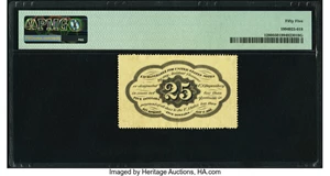 image for: Fr. 1280 25¢ First Issue PMG About Uncirculated 55....