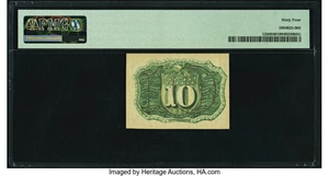 image for: Fr. 1244 10¢ Second Issue PMG Choice Uncirculated 64....