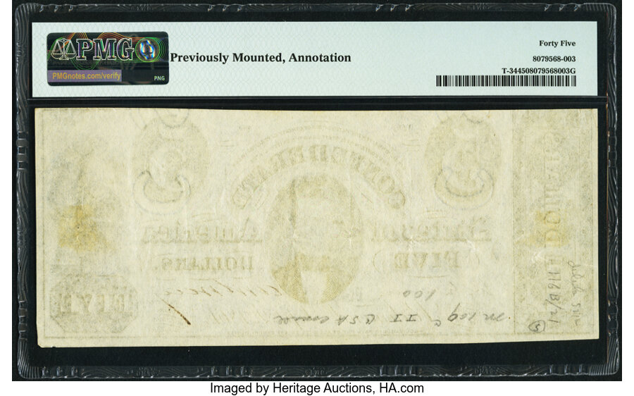 image for: T34 $5 1861 PF-12 Cr. 267 PMG Choice Extremely Fine 45....