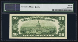 image for: Fr. 2112-L* $50 1950E Federal Reserve Star Note. PMG Choice Very Fine 35 EPQ....