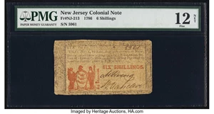 image for: New Jersey 1786 6s PMG Fine 12 Net....