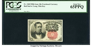 image for: Fr. 1265 10¢ Fifth Issue PCGS Gem New 65PPQ....