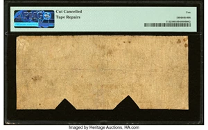image for: T32 $5 1861 PF-2 Cr. 249 PMG Very Good 10, COCs....