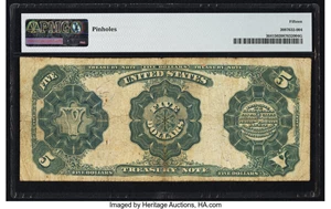 image for: Fr. 364 $5 1891 Treasury Note PMG Choice Fine 15....