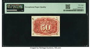 image for: Fr. 1321 50¢ Second Issue PMG Choice About Unc 58 EPQ....