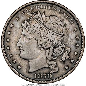 image for: 1879 $1 Goloid Metric Dollar, Judd-1626, Pollock-1822, R.4, PR40 NGC. NGC Census: (1/57). PCGS Population: (2/129)....