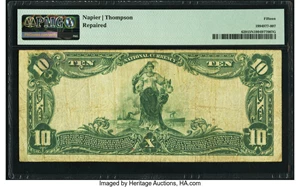 image for: Mount Airy, NC - $10 1902 Plain Back Fr. 629 The First National Bank Ch. # (S)4896 PMG Choice Fine 15 Net....