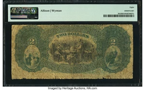 image for: Raleigh, NC - $2 1875 Fr. 391 The Raleigh National Bank of North Carolina Ch. # 1557 PMG Very Good 8....