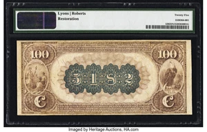 image for: Wilmington, NC - $100 1882 Brown Back Fr. 530 The Murchison National Bank Ch. # (S)5182 PMG Very Fine 25 Net....