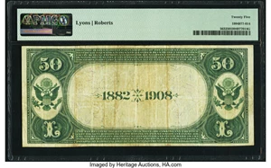 image for: Wilmington, NC - $50 1882 Date Back Fr. 563 The Murchison National Bank Ch. # (S)5182 PMG Very Fine 25....
