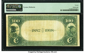 image for: Wilmington, NC - $100 1882 Date Back Fr. 571 The Murchison National Bank Ch. # (S)5182 PMG Very Fine 20....