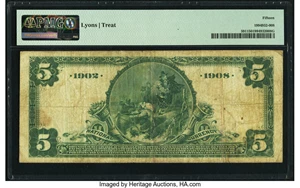 image for: Wilmington, NC - $5 1902 Date Back Fr. 591 The Southern National Bank Ch. # (S)7913 PMG Choice Fine 15....