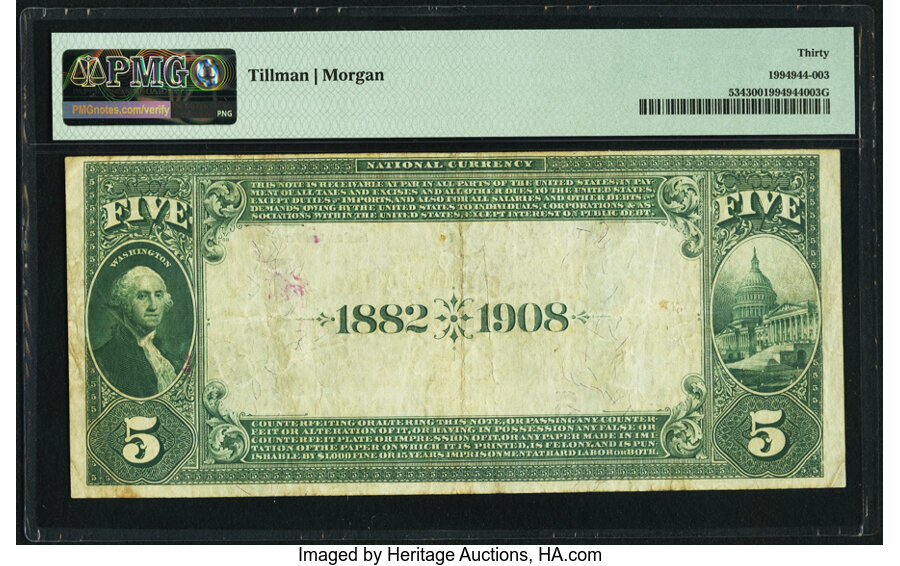 image for: Charlotte, NC - $5 1882 Date Back Fr. 534 The Commercial National Bank Ch. # (S)2135 PMG Very Fine 30....