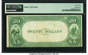 image for: Roanoke Rapids, NC - $20 1882 Value Back Fr. 584 The First National Bank Ch. # (S)5767 PMG Very Fine 25....