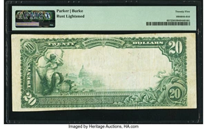 image for: Rocky Mount, NC - $20 1902 Plain Back Fr. 657 The Planters National Bank Ch. # (S)10608 PMG Very Fine 25....