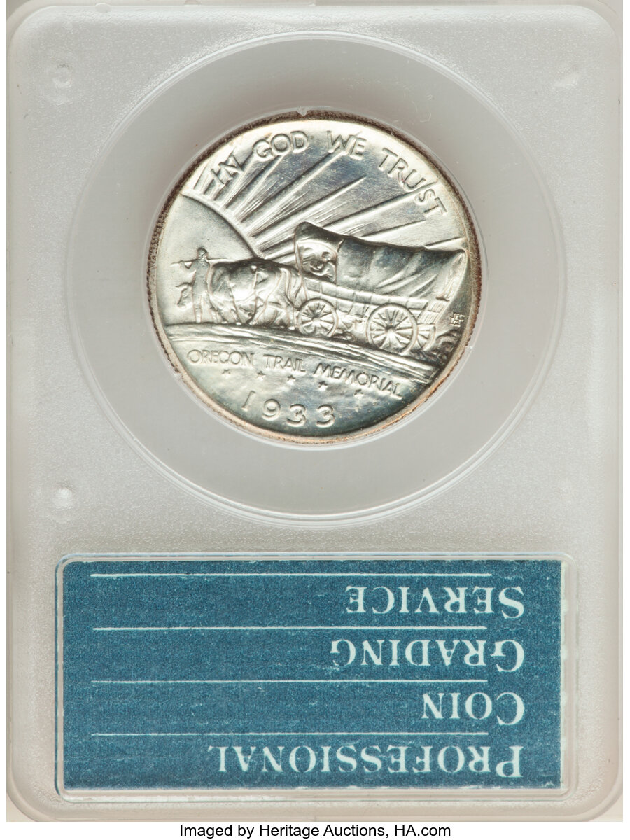 1933-D 50c Oregon Trail AU50 CAC thumbnail 13
