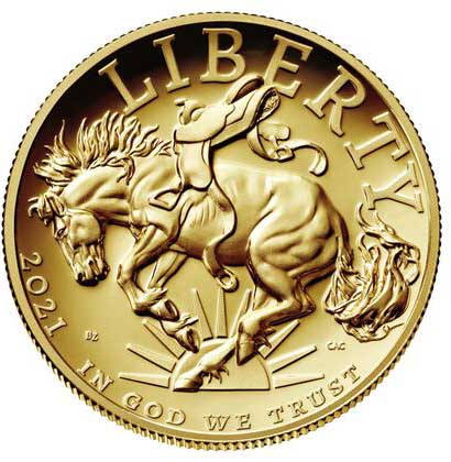 2021 W American Liberty Gold 2017 Present Mustang DCAM Coin