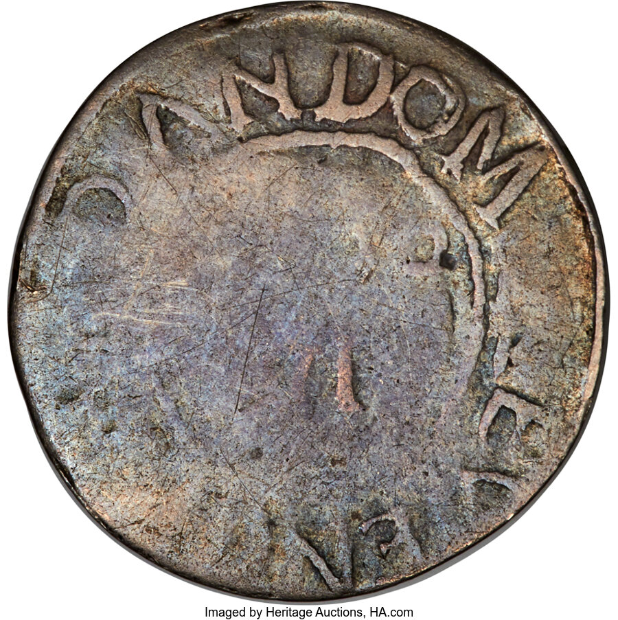 image for: 1652 Oak Tree Sixpence, Salmon 5-X, AG3 NGC. Noe-18, W-380, High R.7. ...