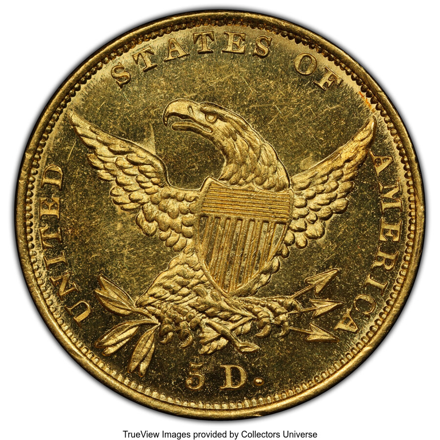 1834 $5  Classic Head, Plain 4 MS PL thumbnail 6