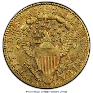 image for: 1796 $2 1/2 No Stars on Obverse, BD-1, High R.7, AU55 PCGS....