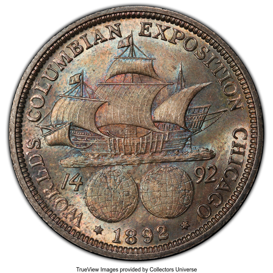 1892 50c Columbian Exposition, RPD, FS-302 XF45 thumbnail 3