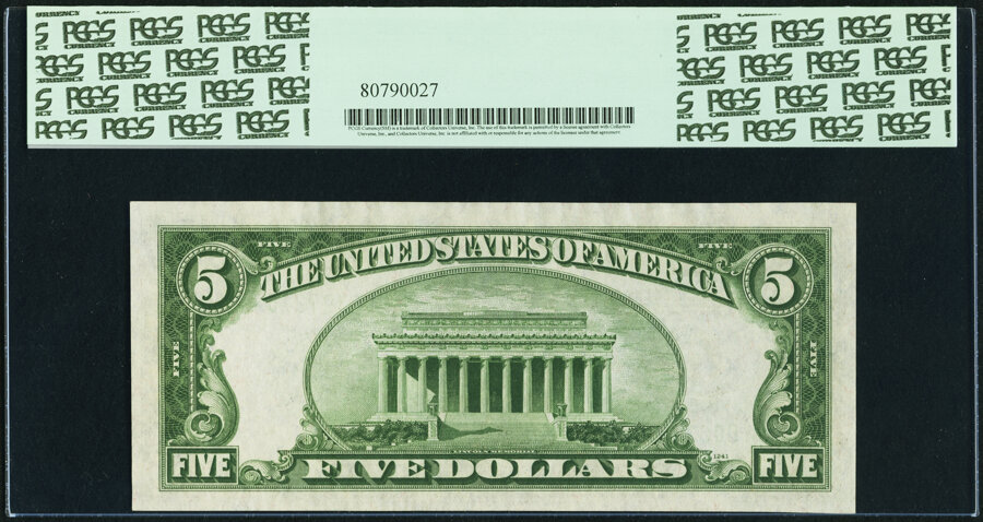 image for: Fr. 1956-D* $5 1934 Mule Federal Reserve Star Note. PCGS Choice About New 58PPQ....