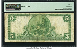 image for: Hammond, IN - $5 1902 Plain Back Fr. 599 The First National Bank Ch. # 3478 PMG Choice Fine 15....