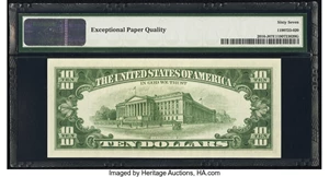 image for: Fr. 2016-J $10 1963 Federal Reserve Note. PMG Superb Gem Unc 67 EPQ....