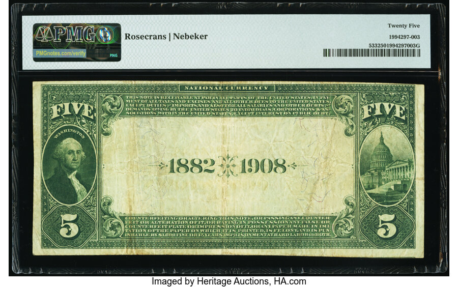 image for: Pottstown, PA - $5 1882 Date Back Fr. 533 The Citizens National Bank Ch. # (E)4714 PMG Very Fine 25....