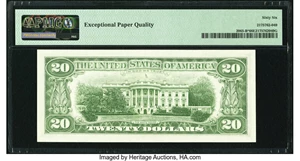 image for: Fr. 2065-B* $20 1963 Federal Reserve Star Note. PMG Gem Uncirculated 66 EPQ....