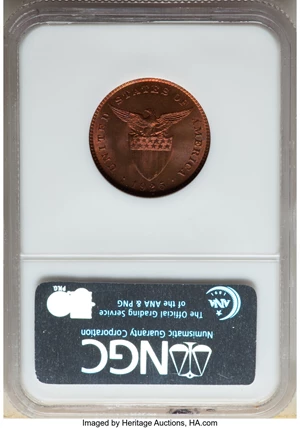 image for: 1925-M 1C Philippines Centavo MS66 Red and Brown NGC. NGC Census: (0/0). PCGS Population: (6/0)....