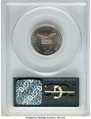 image for: 1903 5C Philippines 5 Centavos PR64 PCGS. PCGS Population: (49/110). NGC Census: (0/0). CDN: $200 Whsle. Bid for NGC/PCGS P...