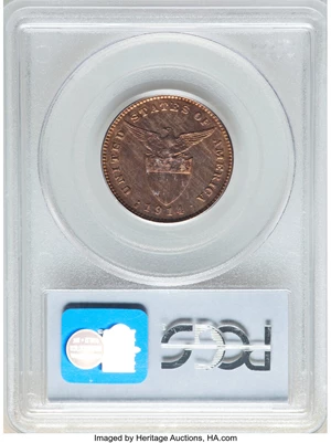 image for: 1914-S 1C Philippines Centavo MS64 Red and Brown PCGS. PCGS Population: (11/1). NGC Census: (0/0). CDN: $400 Whsle. Bid for...