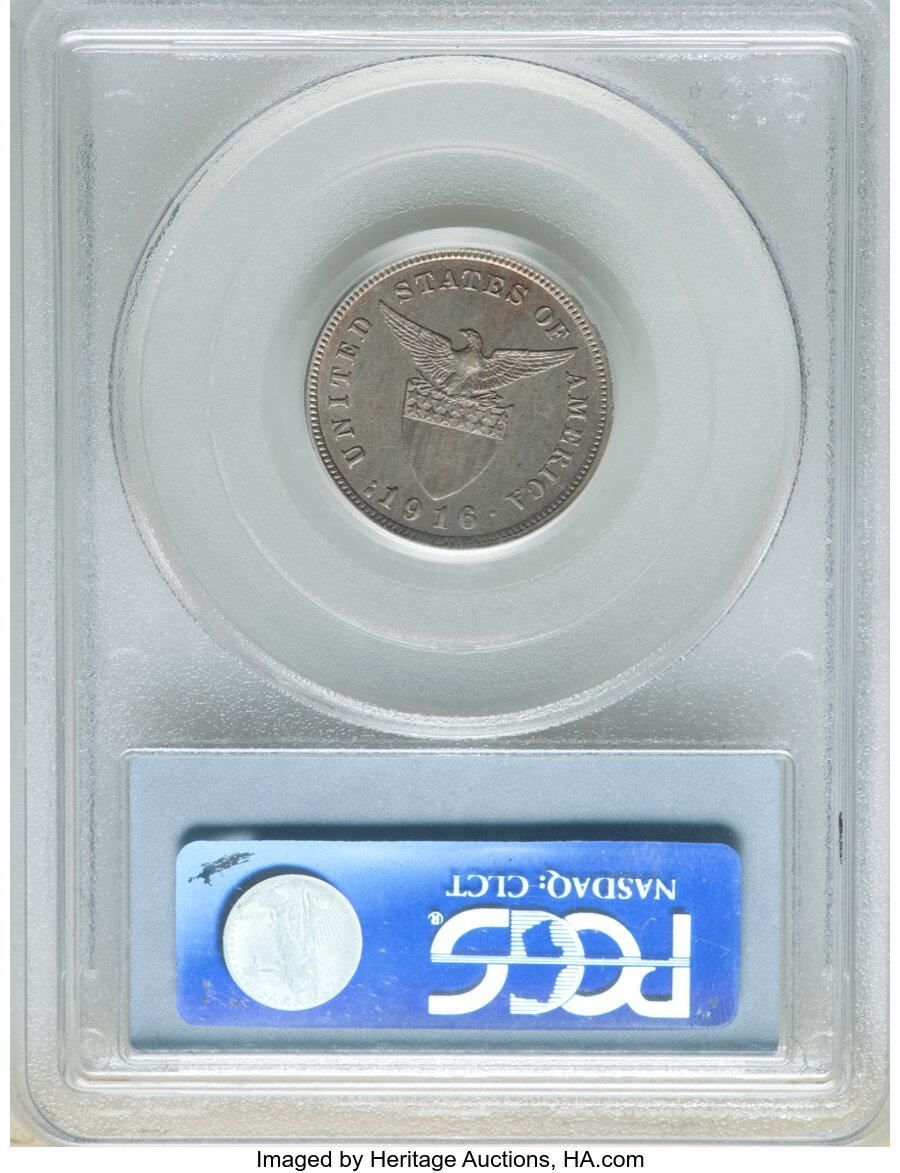 image for: 1916-S 5C Philippines 5 Centavo MS63 PCGS. PCGS Population: (11/15). NGC Census: (0/0). CDN: $450 Whsle. Bid for NGC/PCGS M...