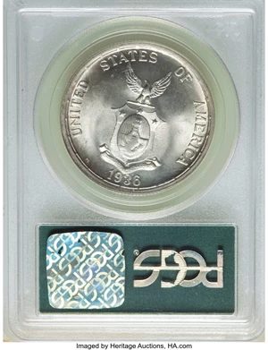 image for: 1936-M Philippines Peso, Murphy-Quezon, KM-178, MS65 PCGS. PCGS Population: (82/35). NGC Census: (0/0). CDN: $550 Whsle. B...