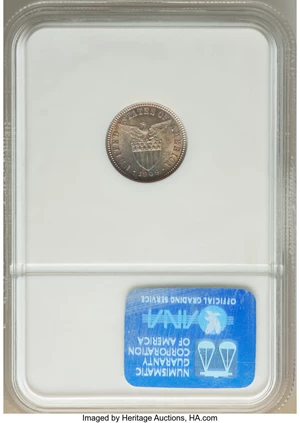image for: 1909-S 10C Philippines 10 Centavos MS61 NGC. NGC Census: (0/0). PCGS Population: (1/27)....