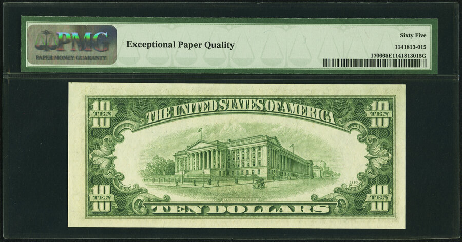 image for: Fr. 1706 $10 1953 Silver Certificate. PMG Gem Uncirculated 65 EPQ....