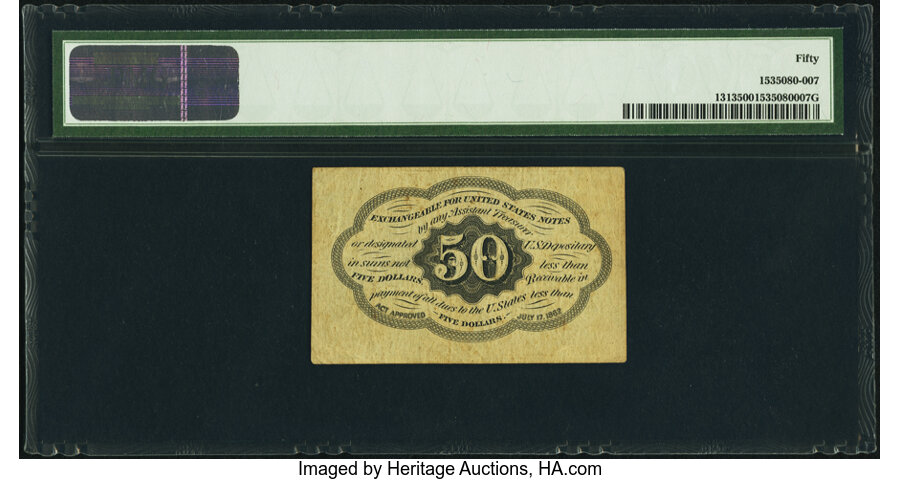 image for: Fr. 1313 50¢ First Issue PMG About Uncirculated 50....